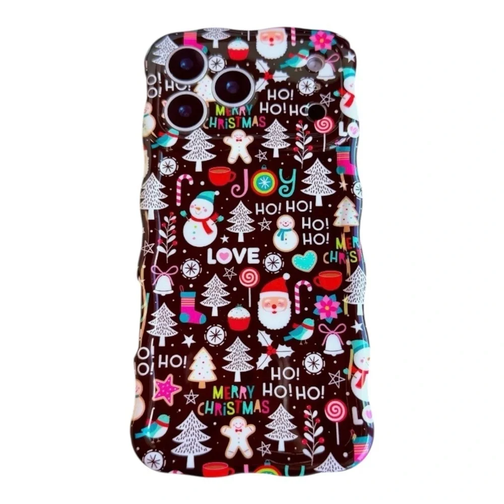 Festive Christmas Themed Phone Case and Matching Apple Watch band. iPhone 15